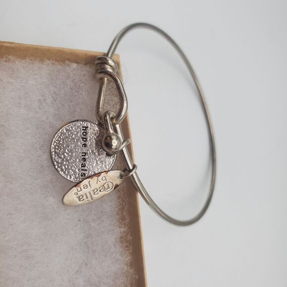 Hope heals serenity silver bracelet inspirational affirmation‎
